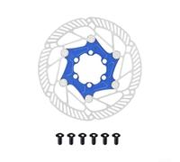 140mm Six-Bolt Bicycle for rotor 1.87mm Thick Heat Dissipation | Ultra-light design, 140mm diameter, six-bolt mount, enhances agility, suitable for MTB and road bikes(Blue 140MM)