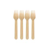 140mm Wooden Forks - 2,000 Pack | Eco-Friendly Disposable Cutlery | Compostable Birchwood Utensils for Events, Catering, Food Vans & Parties