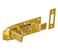 140mm x 55mm Heavy Duty Yellow Galvanised Steel Closing Door Bolt Lock Latch Barrel Sliding Latch Lock for Shed Doors, Gates, Outhouse Doors, Bathroom WZW (Pack of 2)