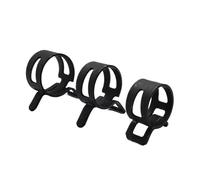 140pcs 6-22mm Black Q673B Vacuum Spring Fuel Oil Water Hose Clip Pipe Tube for Band Clamp Metal Fastener Assortment Kit + Plier