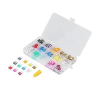 140PCS Car Mini Small Blade Type Assorted Kit with Yellow Insurance Clip for Cars Trucks SUVs Motorcycles Boats Made of Plastic and Silver