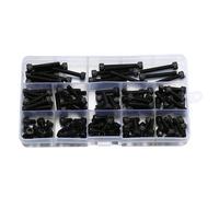 140Pcs M5 12.9 Grade Carbon Steel Hex Socket Cap Head Screw Bolt 6-35mm Set