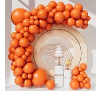 140pcs Orange Balloons Garland Arch Kit 5/10/12/18in Different Size Matte Latex for Little Cutie Baby Shower Halloween Birthday Party Decorations