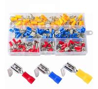 140PCS Piggy Back Fuse Connectors 12V - Insulated Spade Crimp Terminal Set for Automotive Use, Secure and Durable Electrical Connectors for Car, Truck, Bike, and Marine Wiring Projects