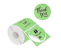 140Pcs Shimmering Round Adhesive Thermal Sticker for Logistics Packaging Barcode Thermal Label Transfers