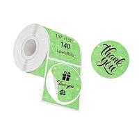 140Pcs Shimmering Round Adhesive Thermal Sticker for Logistics Packaging Barcode Thermal Label Transfers