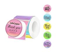 140Pcs Shimmering Round Thermal Labels Sticker Oil and Water Resistant for Document Organization and Craft Decoration Warehouse Management Labels