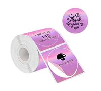 140Pcs Shimmering Round Thermal Labels Sticker Oil and Water Resistant for Document Organization and Craft Decoration Warehouse Management Labels