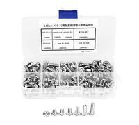 140Pcs Stainless Steel Machine Screws Nuts Assortment Pan Head Hex Bolts for DIY Repairs Woodworking Projects Home Maintenance