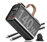 140W 50000mAh Fast Charging Power Bank for Laptop with 4 Outputs & 100W charging cable, PD3.1 QC4.0 USB C Large Battery Pack with LED Display & SOS Flashlight for Phones Tablet Outdoor