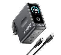 140W Max USB C Charger, GaN Laptop Charger PD3.1 PPS 4-Port Multi-Device Fast Charging,USB C Power Adapter,Intuitive Touch Controls, for MacBook, iPhone 16 Series, Samsung Galaxy, Pixel, and More