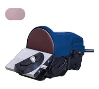 140W Mini Electric Belt Sander & Knife Sharpener, 6-Speed Adjustable, 125mm Sanding Paper, Multi-Directional Worktable, for Wood, Metal & Crafts