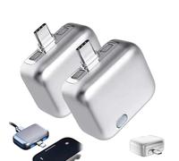 140W Smart Auto Stop Charging Adapter with Physical Disconnect, USB-C Fully Charged Separator - Intelligent Power Cut-Off Fast Smart Charger for Laptop, Pad, iPhone, Tablet(Silvery)