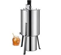 140W Stainless Steel 2 Frames Honey Spinner,Electric Honey E-xtractor Efficient Centrifuge with Lid, for Beekeeping Honeycomb Extraction Equipment