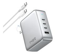 140W USB C Charger, 4-Port GaN Charging Block Charging Station, Compact Foldable Fast Charging Power Adapter for MacBook Pro/Air, Dell XPS, iPad Pro, iPhone Series,