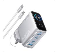 140W USB C Charger, Anker Laptop Charger, 4-Port Multi-Device Fast Charging, Advanced GaN Power Adapter, Intuitive Touch Controls, Compatible with MacBook, iPhone 17 Series, Samsung, Pixel, and More