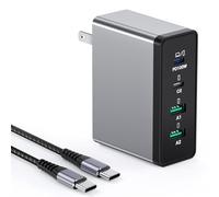 140W USB C Charger, GaN Laptop Charger PD3.0 PPS Wall Charger 4 Port Multi-Device Fast Charging Compatible with MacBook Pro/Air/Dell/iPhone/Galaxy/Laptop/Tablet/Mobile