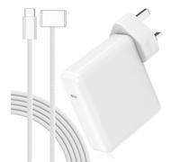 140W USB-C Charger with 2m Magnetic 3 Cable, PD 3.1 Fast Charging Adapter with LED Indicator, UK Plug, Compatible with MacBook Pro 14/16 Inch and MacBook Air 13/15 Inch (2021-2024), White
