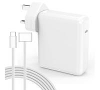 140W USB C Power Adapter Charger for MacBook Pro/Air 14/16" M1-M5 | 140W PD 3.1 Magnetic 3 T-Tip Charger, 2M/6.6FT Braided Cable, LED Indicator, UK Plug, Compatible with M1-M5 Models.