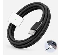 140W USB C to Magnetic 3 Charging Cable for Mac Book Air Pro M2/M3/M4/M5,2M | Charging cable for Air M4 M3 M2 13" 15" Fast Charge Braided Magnetic Cable with LED Indicator Durable Charger Cord black