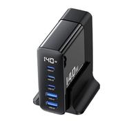 140W USB Charger Multi Port Charging Station Fast Charge Desktop For PD Type C Power Adapter LED Display Fast Safe(140W)