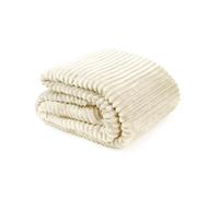 Emma Barclay Dakota Cream Blanket/Throw - Cream - 140x180cm