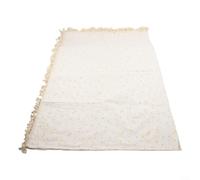 140x200cm Daisy Tablecloth Cotton Linen Blend with Weatherproof Features and Decorative Tassels for Indoor and Outdoor (140x200cm)