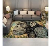 140x200cm Rugs Original Vintage Animal Gorilla Area Rugs Washable Non Slip Low Pile Carpet for Men Teen Bedroom Living Room Laundry Kitchen
