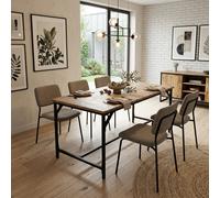 vidaXL Dining Table 140x70x75 cm Solid Wood Rough Mango