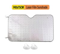 (140x75cm Laser Film) Sun Shade Visor Folding Windshield Block Cover Protector for Car Front Window