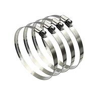 141-165mm Hose Clips, 4Pcs Adjustable 304 Stainless Steel Duct Clamps