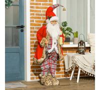 HOMCOM 141cm Animated Santa Claus with Sound Activated for Party Festival
