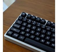 142 Keys Black Doubleshot PBT Keycaps SA Profile Translucent Keycaps Set Fit for 61/64/87/104/108 Cherry Mx Switches ISO ANSI Layout Mechanical Keyboards Alice Keyboard