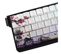 142 Keys PBT Dye Sub Keycaps Cherry Profile Shine Through Blossom Keycaps Set Fit for 61/64/87/104/108 Cherry Mx Switches Mechanical Keyboard