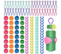 142 Pcs Bobbin Thread Organizing Clips, 70 Bobbin Holder Clips Color Thread Clips Holder, 32 Silicone Holder Bobbin Holders, 40 Bobbin Thread Holders for Quilting Sewing Machine Spool Organizing