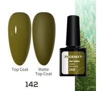 (142) PHOENIXY New 8ml Gel Nail Polish Varnish Set with Drying Gel - Nail Art DIY at Home or Salon for Manicure, Gel Nail Design Decoration Supplies