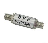 1420MHz Bandpass Filter with Connectors, Low Insertion Loss and Compact Aluminum Design for Radio Astronomy Research Setups (Round shell)