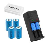 14250 Battery Charger with 4X 300mah 14250 Battery, 4 Pack Lithium Ion 1/2 AA Size Batteries Can Replace 3.6 Volt LS 14250, ER14250, 3v CR14250 Battery for Laser