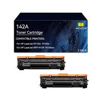 142A Toner Cartridges For HP Black Toner, With Chip, 1,400 Page-Yield | Replacement for HP 142A Toner Cartridge for M110w MFP M139 M140w M140we Printer(2 pack)