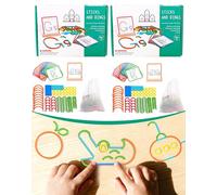 142Pcs Montessori Smart Sticks, 2026 New Wooden Montessori Smart Sticks for Toddlers- Spelling, STEM and Art in One Toy, Boost Creativity, Imagination and Focus, Stay Away from Screens