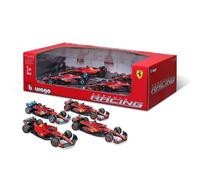 Bburago 78514 F1 Ferrari F1-75 & Sf-23 Sainz & Leclerc 1:43 Car Model Kit 4 Units Red Kids