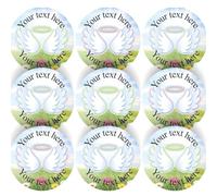 144 Angel Wings Remembrance Memorial Personalised 30mm Stickers