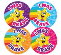144 Bravery Superstar Rainbow Reward Stickers for School Teachers, Doctors and Nurses 30mm