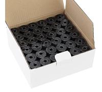 144 CleverDelights Black Prewound Bobbins - 60wt - Size A Class 15 Bobbins - SA156 Replacement - For Brother Embroidery Machines - 7/16 x 13/16 by CleverDelights