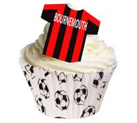 144 Edible T Shirt Decorations - Great for Bournemouth Fans - Perfectly pre-Cut Wafer just pop Them Out The Packaging and top Them on Your Cake - Bulk Pack of 144 - by CDA Products Ltd