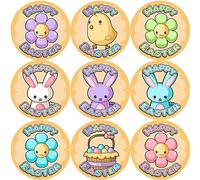 144 Happy Easter Time 30mm Reward Stickers for Teachers, Parents or Spring Party