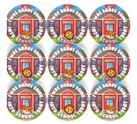 144 I Was Brave Going Into School Today 30 mm Reward Stickers for Teachers and Parents