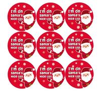 144 I'm On Santa's Nice List Reward Stickers For Children & Parents - Colourful, Easy Peel With Strong Adhesive Glue [144 30mm]