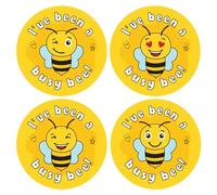 144 I've Been a Busy Bee Reward Stickers For Children, Teachers & Parents - Colourful, Easy Peel Stickers With Strong Adhesive Glue [144 30mm Stickers]