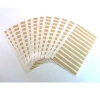 144 Labels, 50x5mm Rectangle, Light Brown, Colour Code Stickers, Self-Adhesive Sticky Coloured Labels